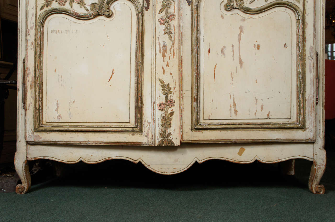  Painted French Wedding Armoire 1