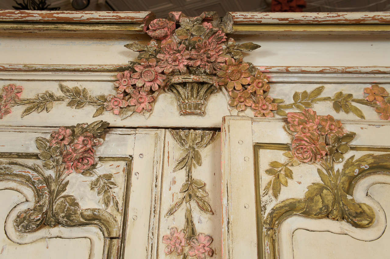  Painted French Wedding Armoire 4