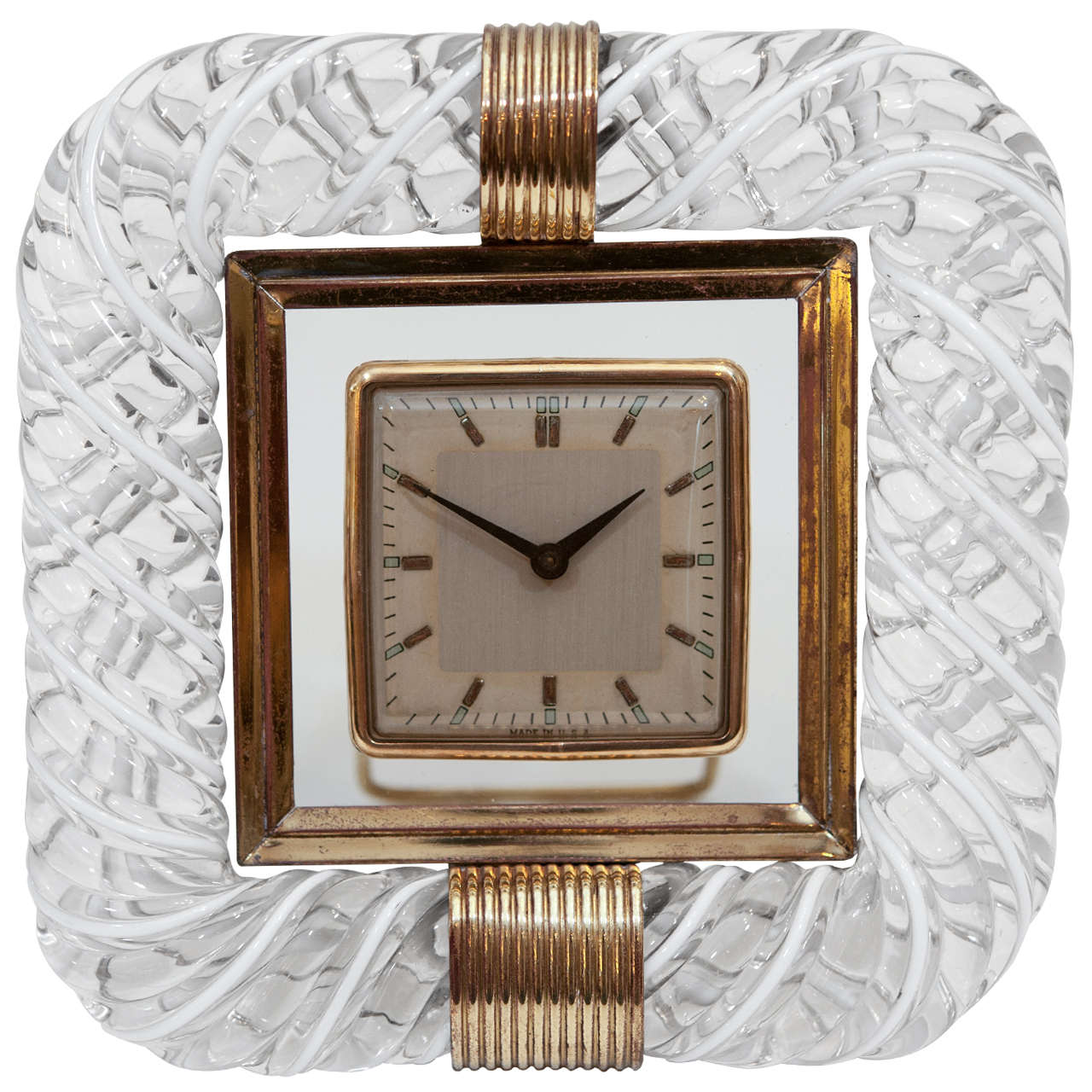 Clock with Murano Frame After Seguso