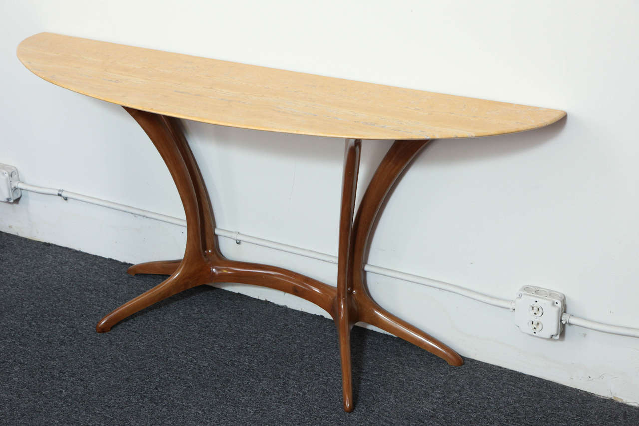 Extraordinary Console Made in Milan, 1950