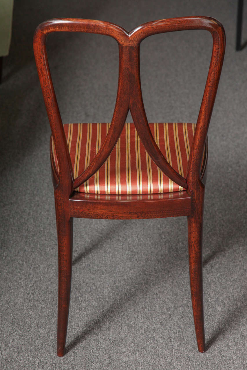 Set of Eight Dining Chairs by Guglielmo Ulrich For Sale 3