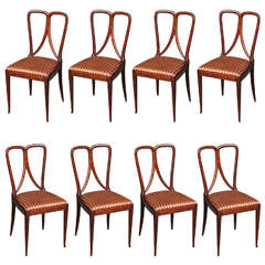Set of Eight Dining Chairs by Guglielmo Ulrich