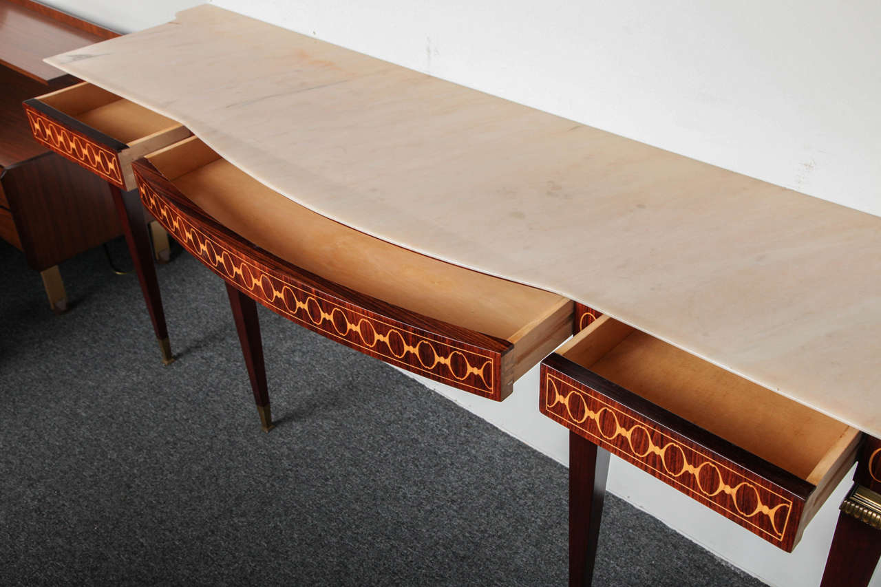 Paolo Buffa Rosewood Console  In Good Condition In New York, NY