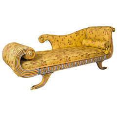 Hollywood Regency Style Day Bed /  Chaise Lounge