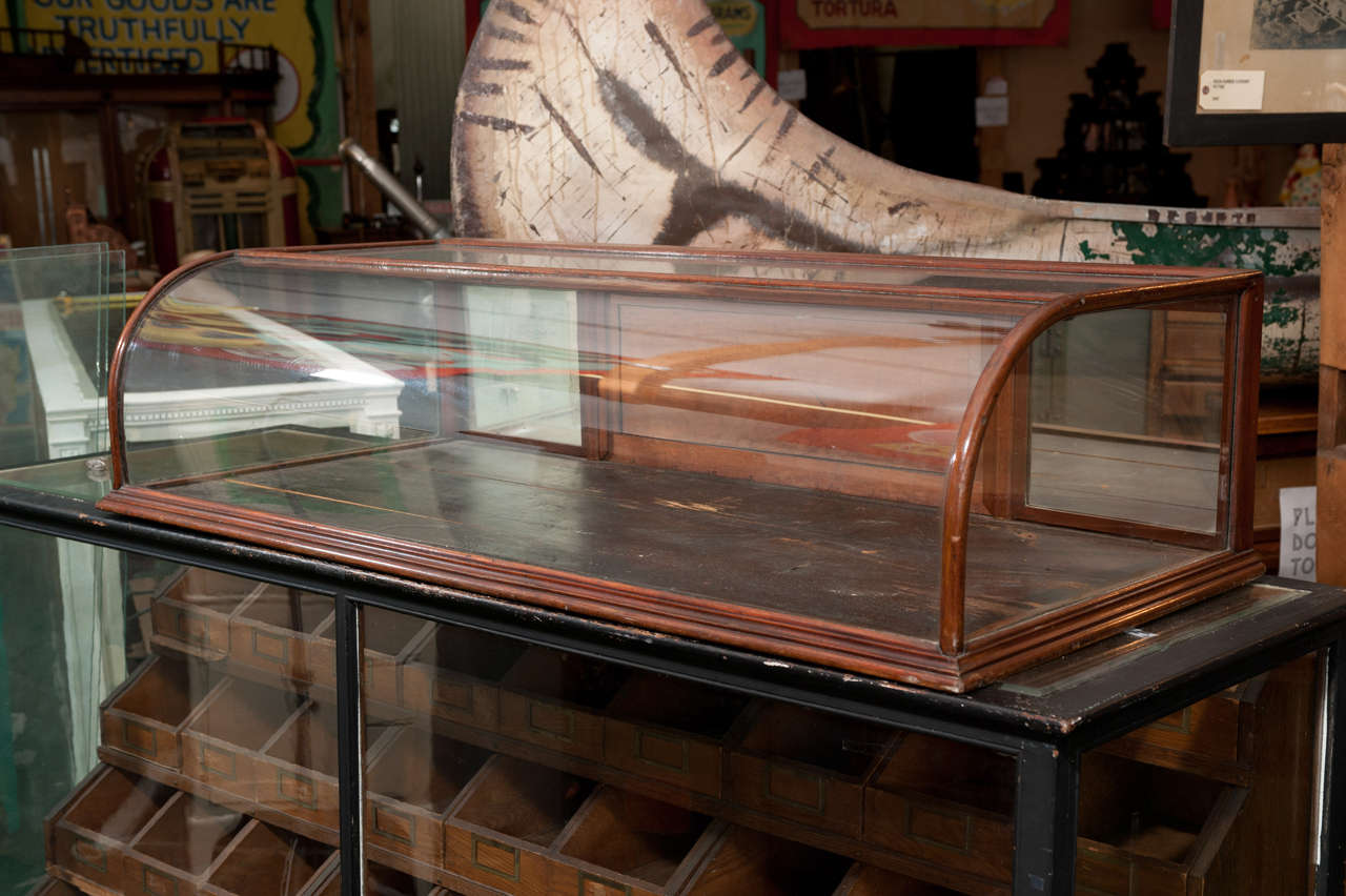 Antique oak showcase