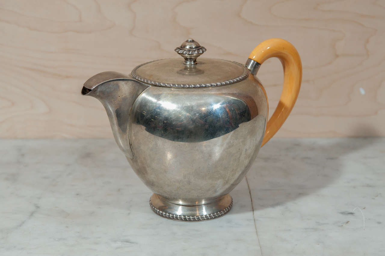 Bakelite Italian Silver Tea Set