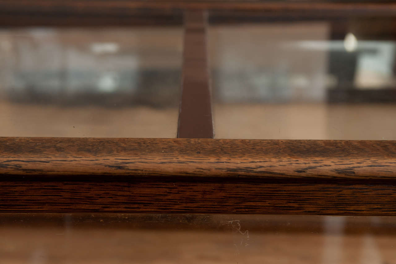 20th Century Antique oak counter display case