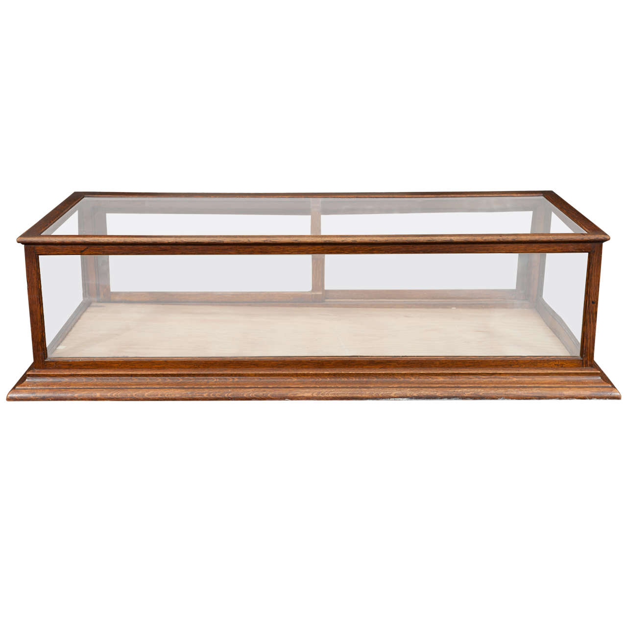 Antique oak counter display case