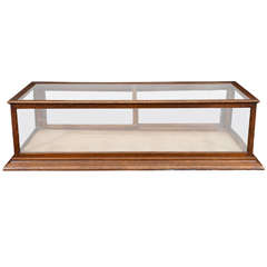 Antique oak counter display case