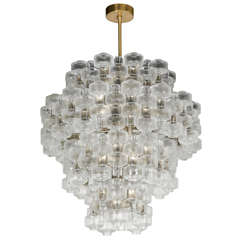 1970s Chandelier by Fagerhult for Orrefors