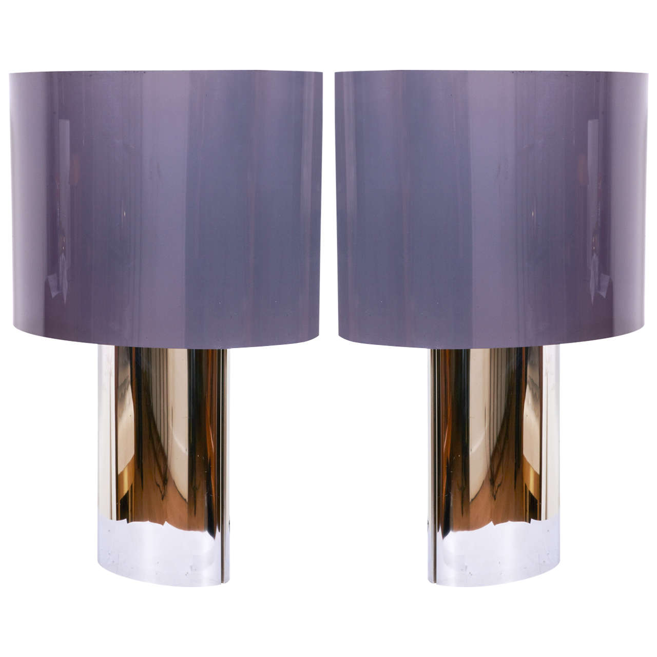Pair Of Large Table Lamps, France, 1970's