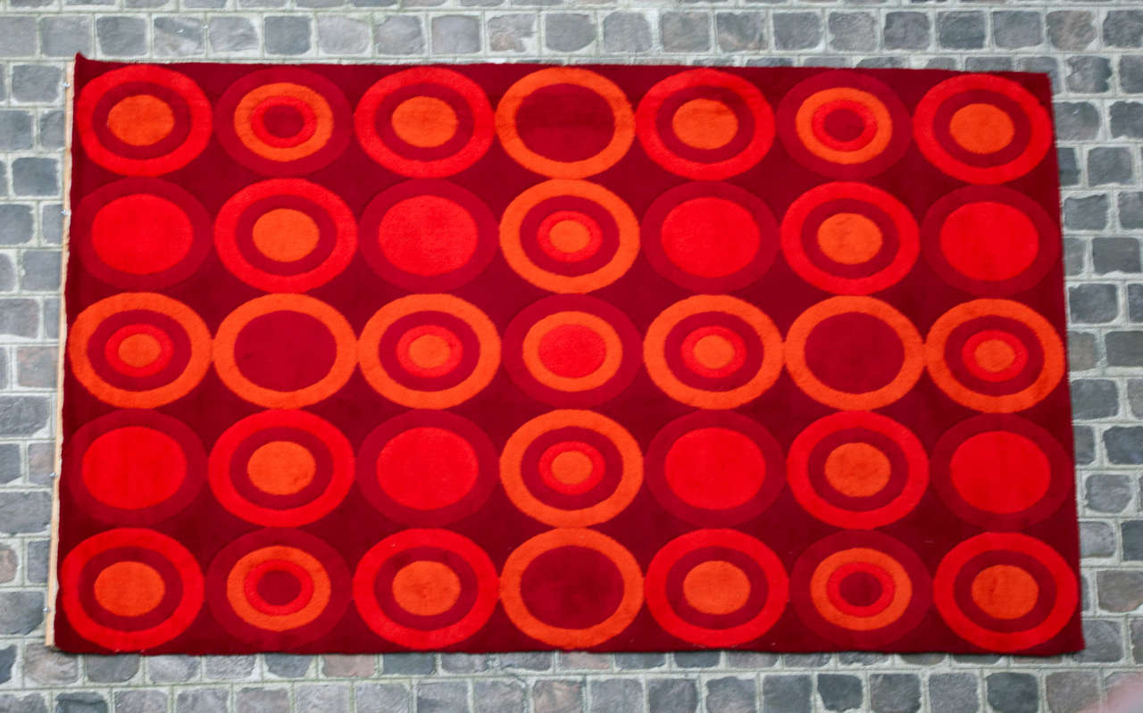 A Rectangular Wool Carpet By Verner Panton, 1973.