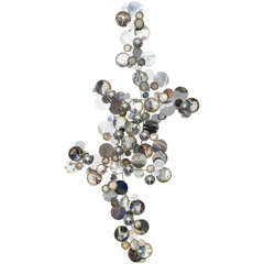 C. Jere Chrome Raindrops Wall Sculpture