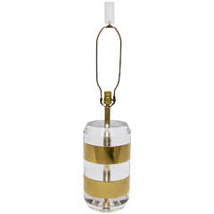 Large Lucite Lamp - Manner of Karl Springer