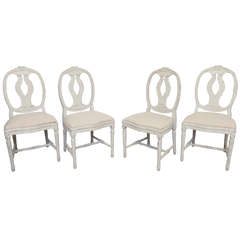 A Group of Antique Swedish Dinning Chairs late 19th Century.