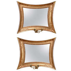 A Pair of Antique Late Gustavian Mirrors with Candlesticks