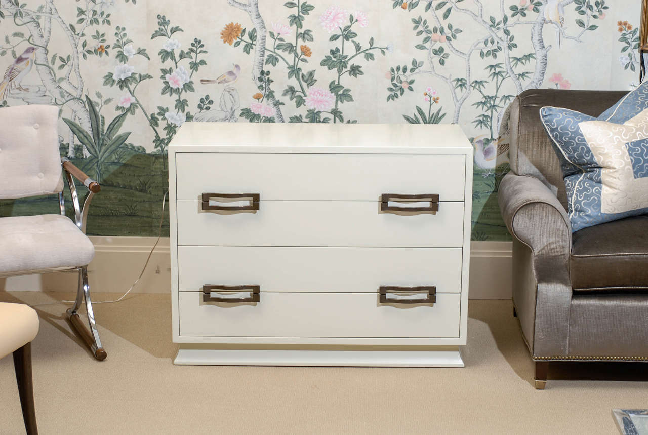 Pair of Billy Haines Style Four Drawer Chests/End Tables/Night Stands