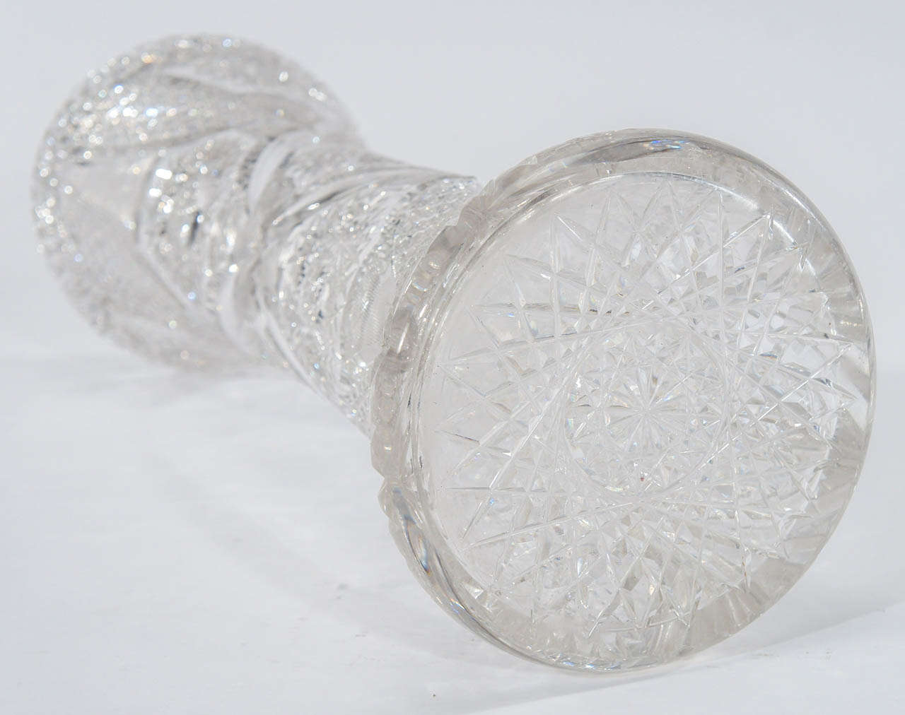 American Brilliant Period Heavy Monumental Cut Crystal Vase 5