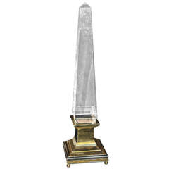 Large 1970s Plexiglass Obelisk Lamp