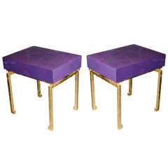 1970's Pair of Side Tables by Maison Ramsay