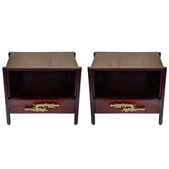 Pair of Side Bed Tables Attributed to Angelo Brotto