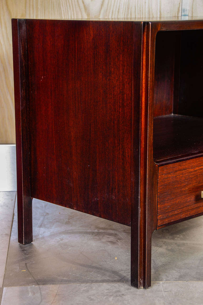 Mid-20th Century Pair of Side Bed Tables Attributed to Angelo Brotto For Sale