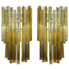 Pair of Murano Glass Sconces by Veronese