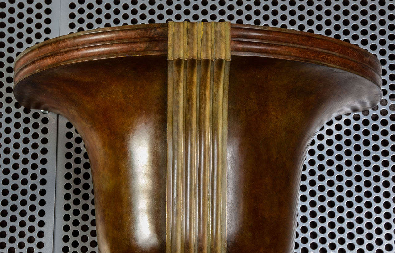 Mid-20th Century Pair of 1930s Bronze Sconces by Jean Pascaud For Sale