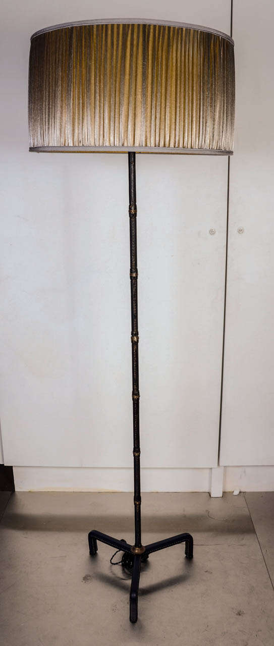 Stitched Floor Lamp by Jacques Adnet