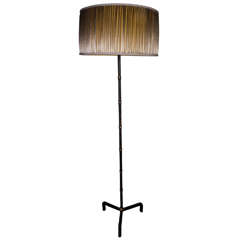 Stitched Floor Lamp by Jacques Adnet