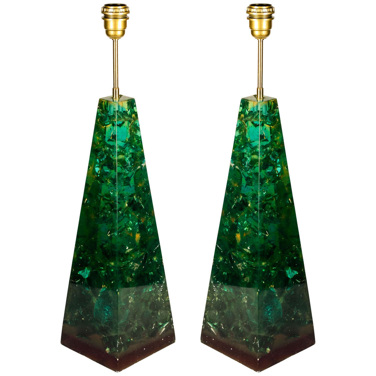 Pair of Resin Table Lamps by Marie Claude de Fouquieres