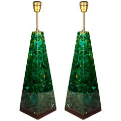 Pair of Resin Table Lamps by Marie Claude de Fouquieres