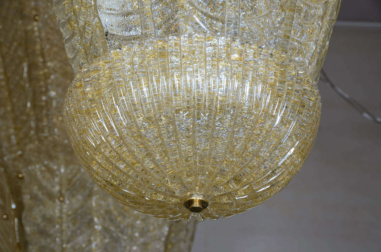 Italian 1970s Big Pair of Murano Glass Lanterns For Sale