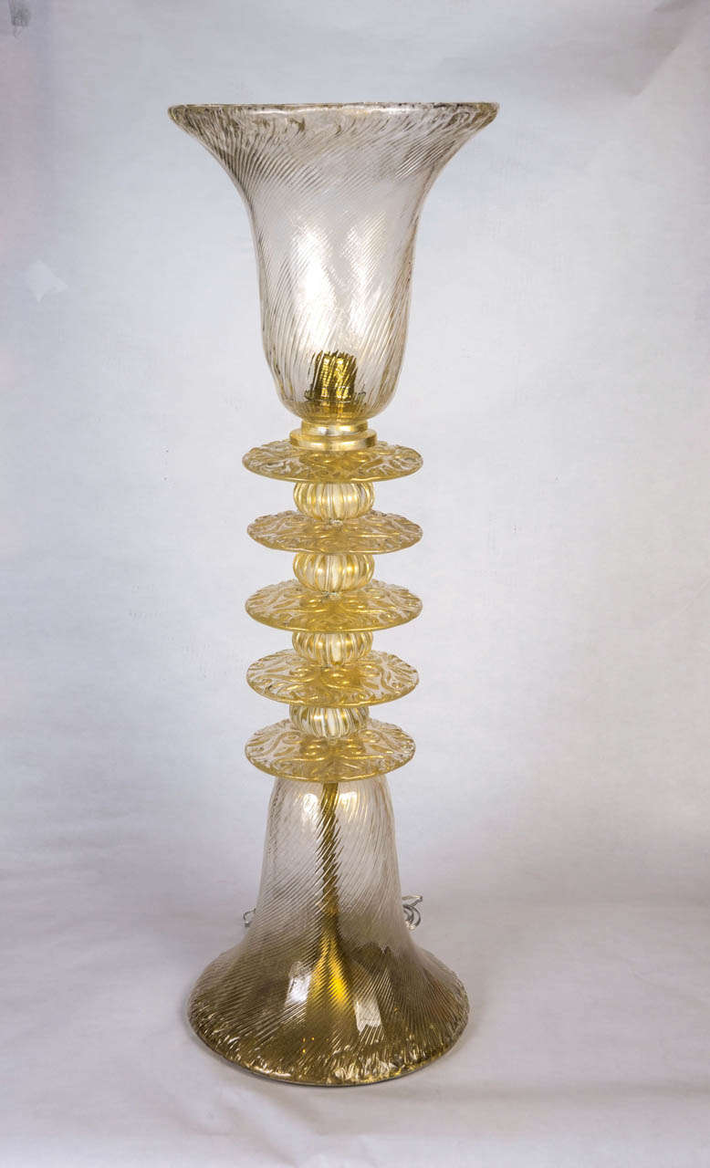 1980's Murano Pair of Lamps