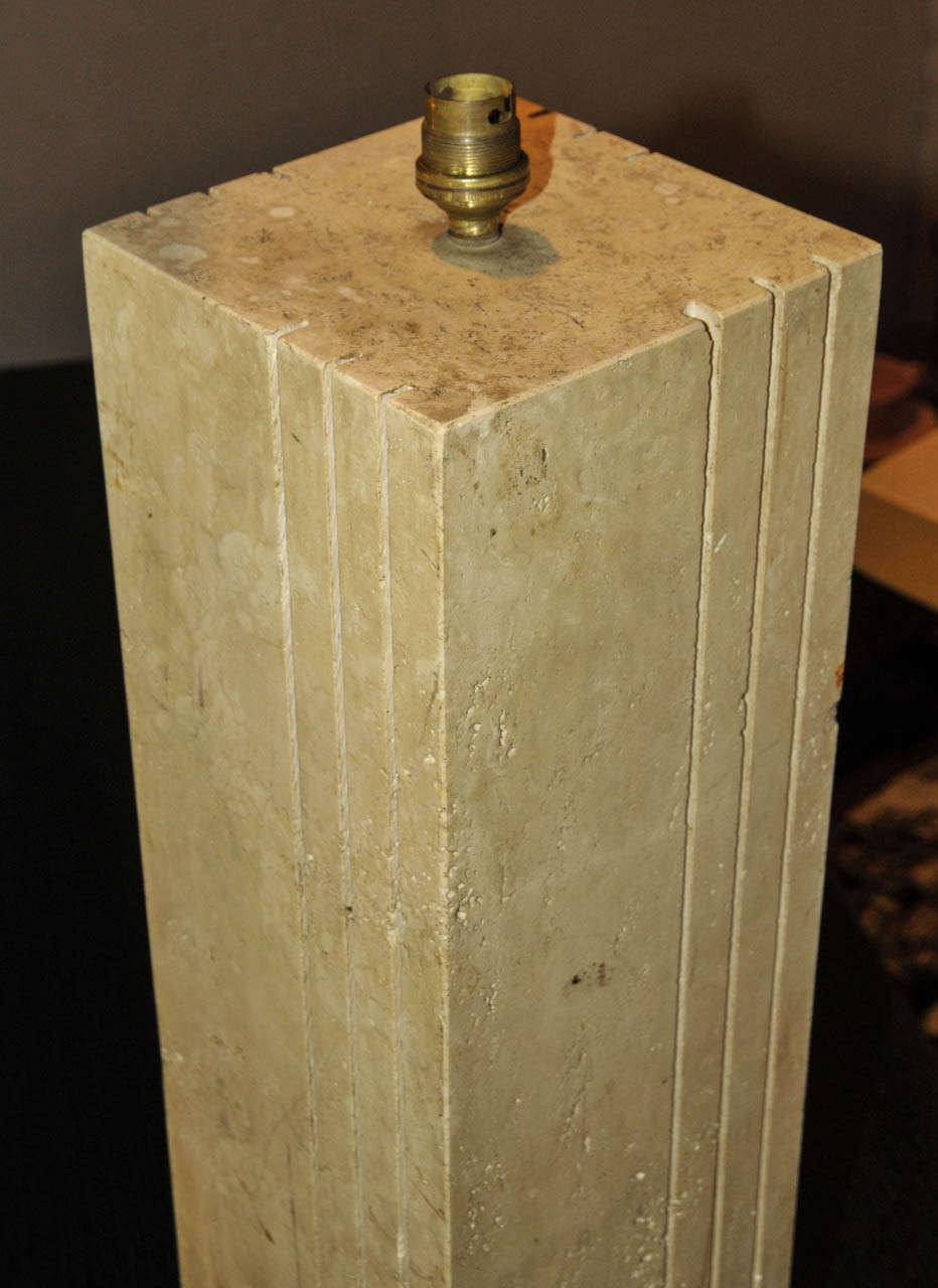 Mid-20th Century 1930's Stone Table Lamp For Sale