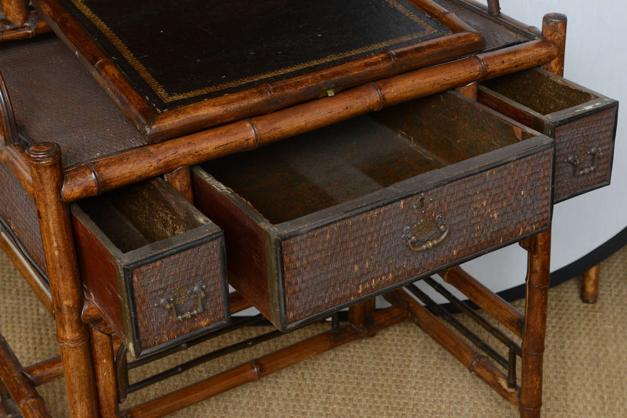 19th Century English Bamboo Flip Flop Desk 2
