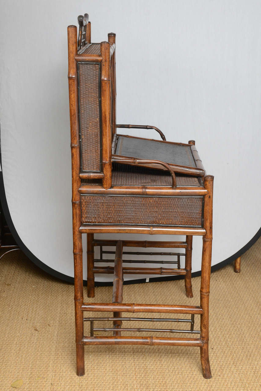 19th Century English Bamboo Flip Flop Desk 4