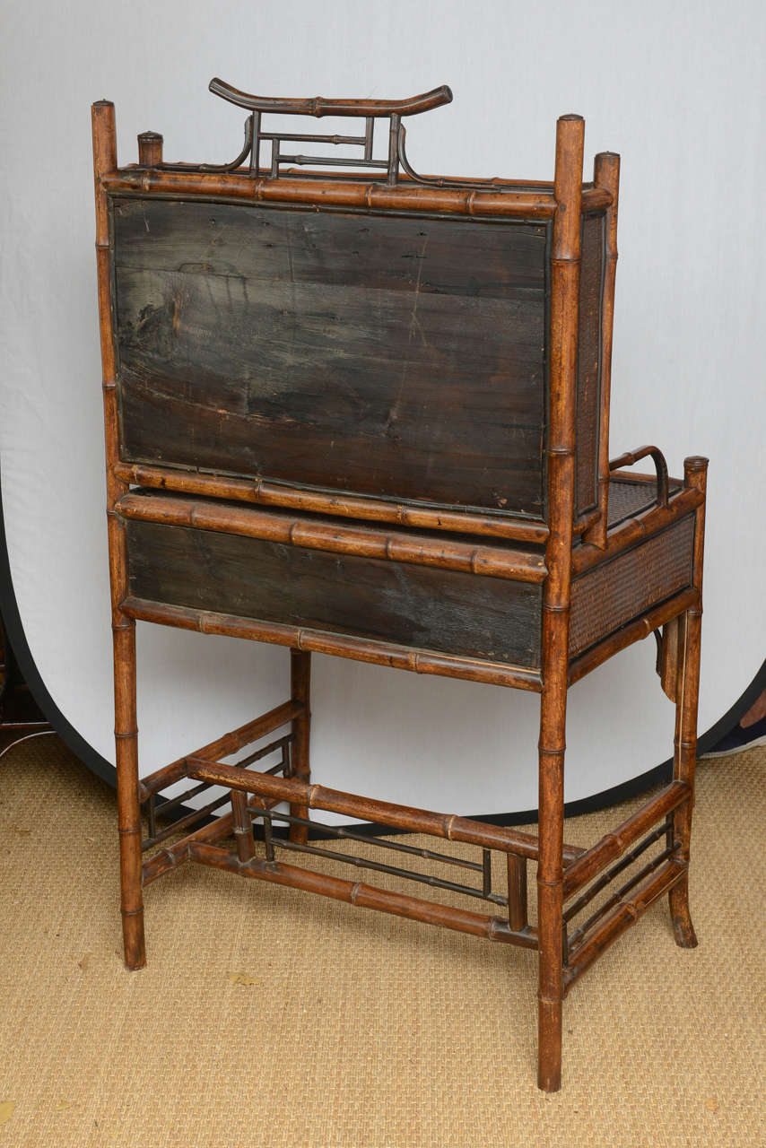 19th Century English Bamboo Flip Flop Desk 5
