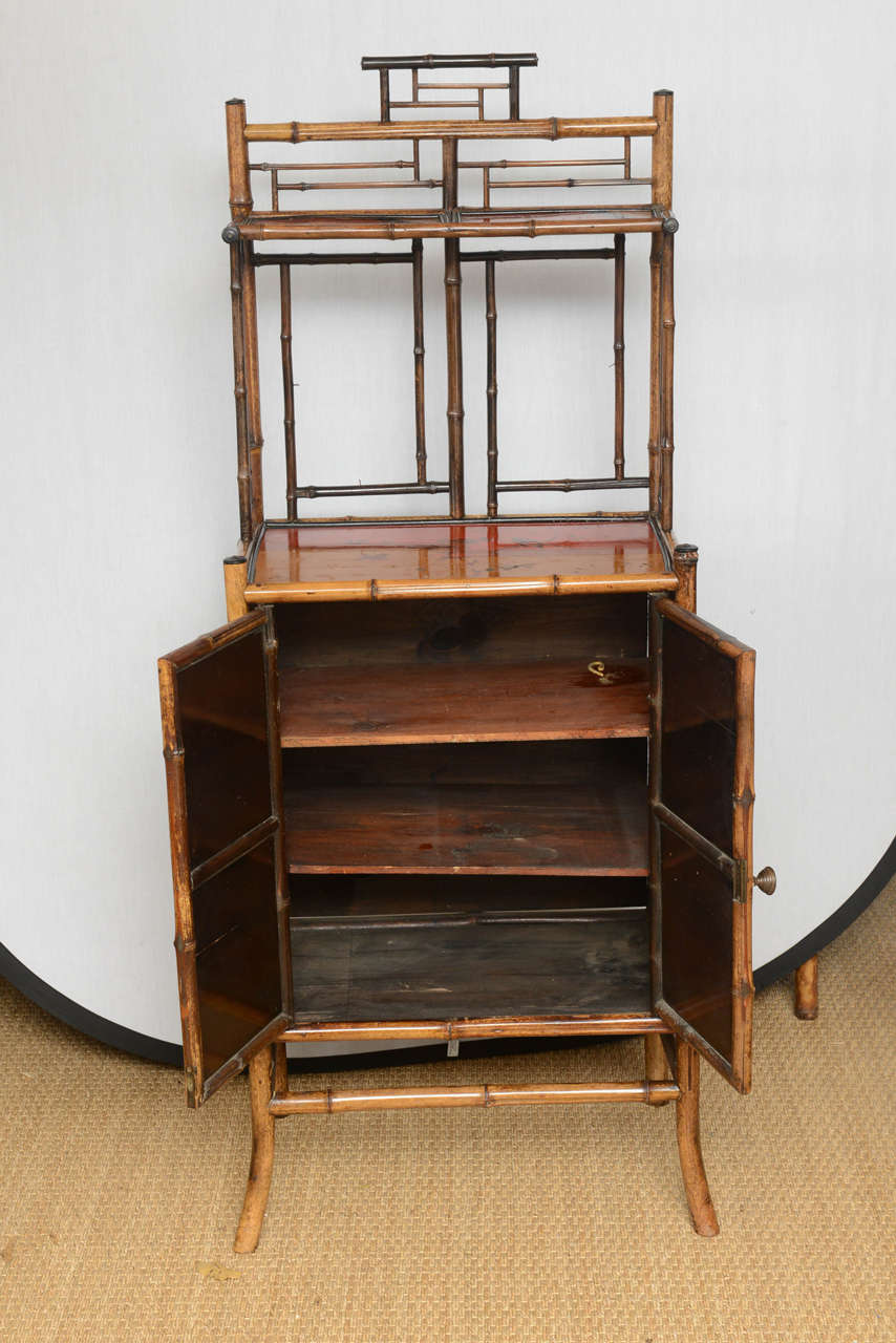 19th Century English Bamboo Cabinet 2