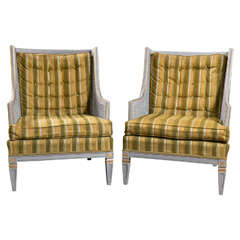 Pair of Statesville Swedish Painted Armchairs