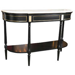 Louis XVI Style Ebonized Console Table by Jansen