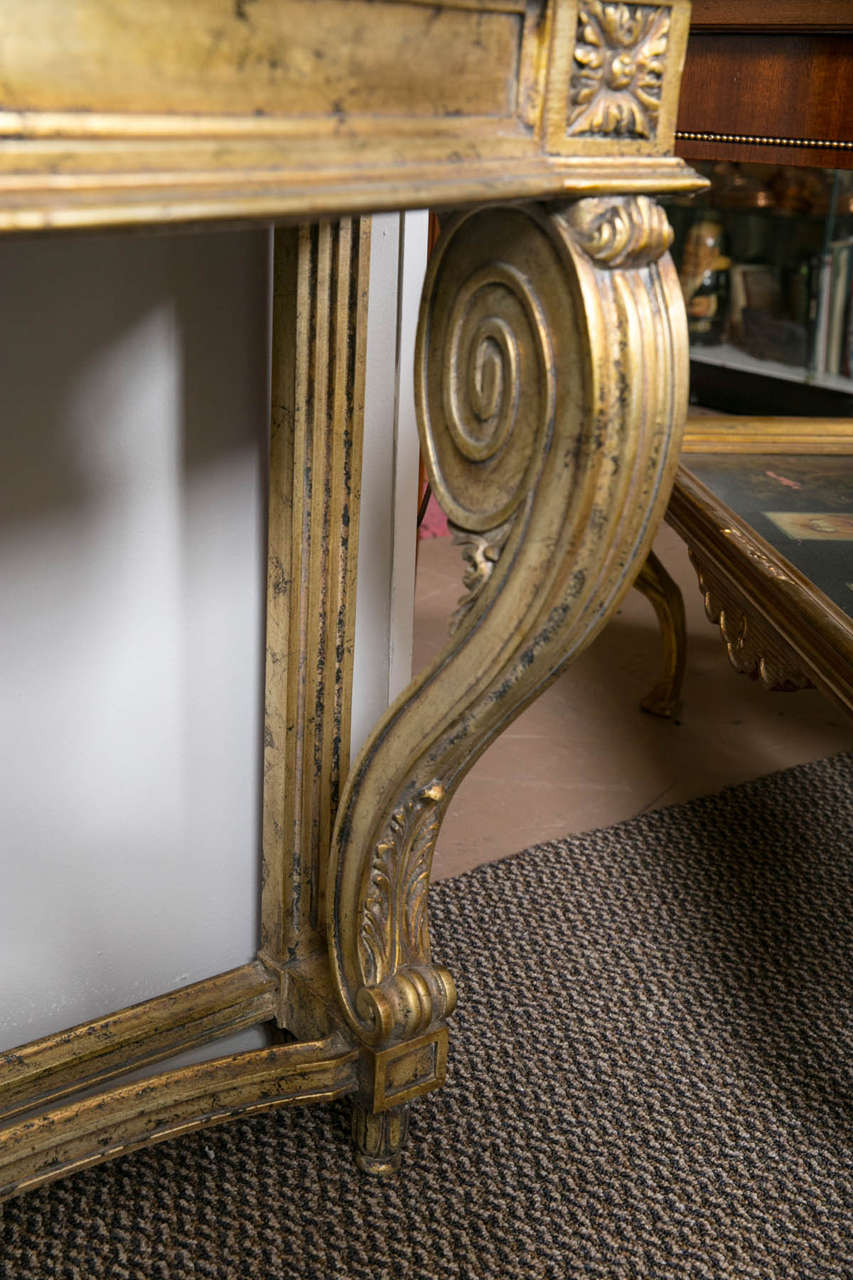 Faux Marble-Top Louis XV Style Console Table Attributed to Maison Jansen For Sale 2