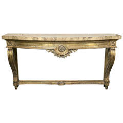 Faux Marble-Top Louis XV Style Console Table Attributed to Maison Jansen 10