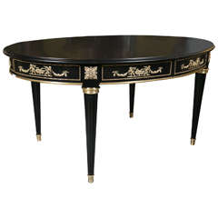 Bronze-Mounted Louis XVI Style Dining Table by Maison Jansen