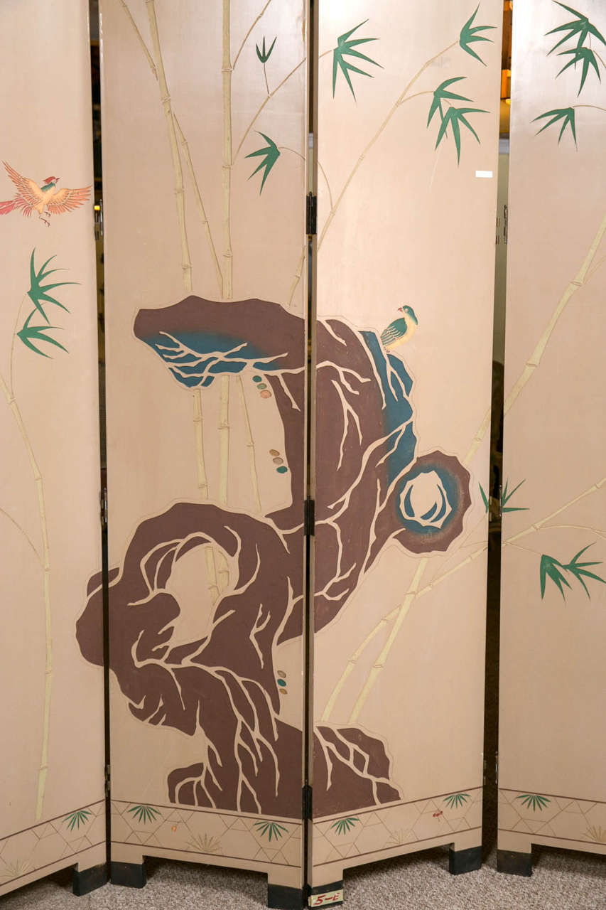 Monumental EightPanel Chinese Room Divider or Folding Screen at 1stDibs