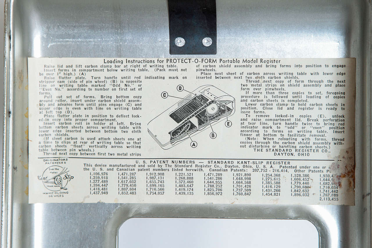 Trio Streamline Patented Industrial Design Autographic Registers by Teague, Etc. For Sale 3