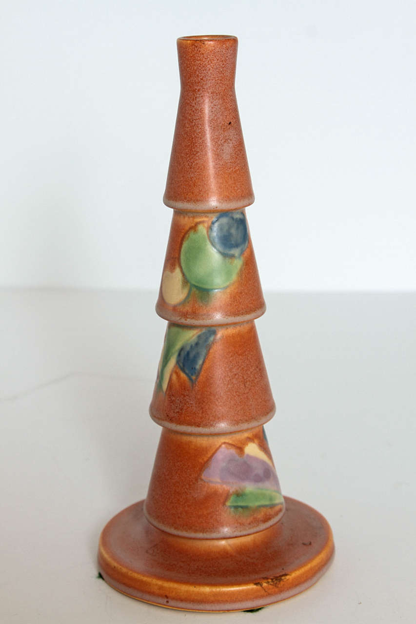 Collection Art Deco Roseville Futura Vases by Frank Ferrell, 1928 In Good Condition In Dallas, TX