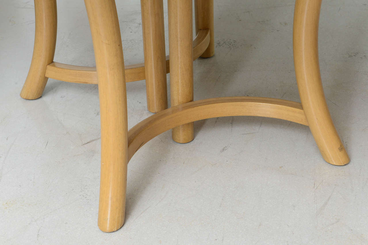 Wood Klismos Style Circular Dining Table
