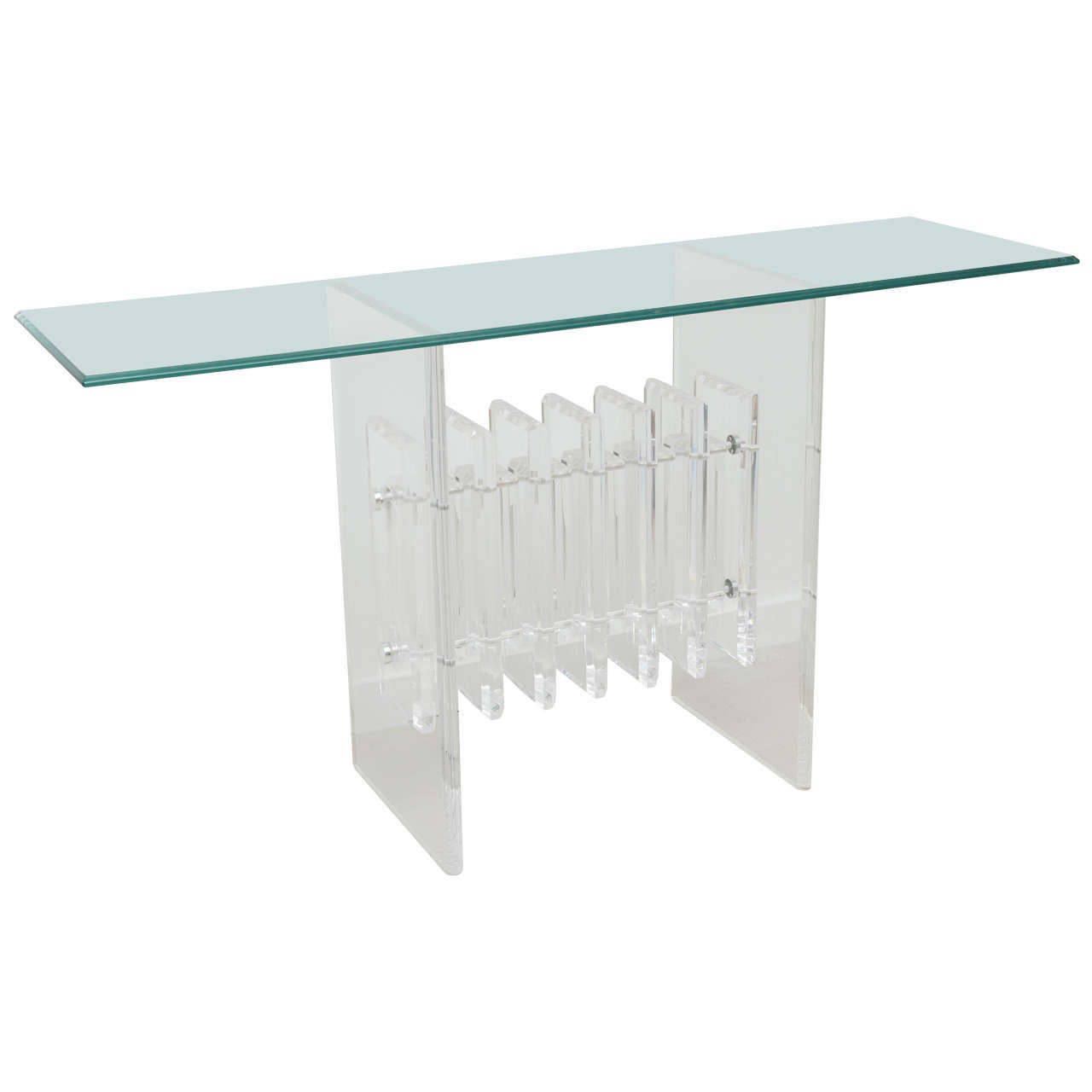 Vintage Lucite Console Table