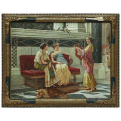 19th Century Neoclassical Painting Signed Emmanuel Costa